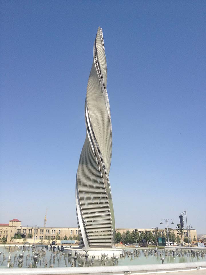 Azerbaijan Baku Flame Fountains